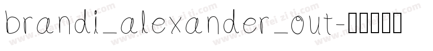 brandi alexander out字体转换